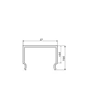 accessories profile cover PROFIL M / COVER MEDIUM SQUARE 27/14 C2 - 2M / FROSTED square, high, mechanical, satined, white 201cm