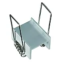 Mounting bracket for Alu profile Profi 23/12+23/18+K, with retaining spring
