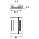 Rutec direct connector VARDAFLEX COB SELECT 1CM - GAPLESS 3-pole, transparent