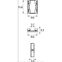Rutec direct connector VARDAFLEX 0.8CM - GAPLESS 2-pole, mat, transparent
