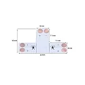 Rutec T/corner-Platine unicolour, 8mm, IP20, for VARDAflex LED-Strips