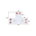 Rutec T/corner-Platine unicolour, 10mm, IP20, for VARDAflex LED-Strips