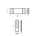 Rutec LED Controllr, RGBW, 12V/24V, with remote control, 240W/480W, static, IP20