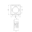 Rutec AC-DALI Touchpanel 4 ZONEN, RGBW, glass black, static, IP20