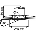 Rutec recessed luminaire MR11 swivelling IP20, white