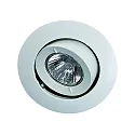 Rutec ceiling recessed luminaire MR16 cardanic swivelling IP20, powder coated, white