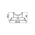 Rutec ceiling recessed luminaire MR16 cardanic swivelling IP20, powder coated, white