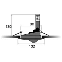 Rutec recessed luminaire MR16 swivelling, rotatable IP20, mat, white