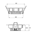 Rutec recessed luminaire TALU LED round, swivelling IP20, black matt dimmable 694lm 2600-2800K CRI 90-100