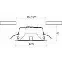 downlight CYRA+ L - Ø 270MM / CRI80 rigid, DALI controllable, multipower IP20, traffic white dimmable