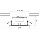 Rutec downlight CYRA+ XL - Ø 320MM / CRI80 rigid, multipower, on/off IP20, traffic white 