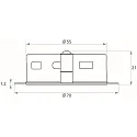 Rutec downlight LARA round IP40, brushed iron dimmable