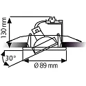 recessed luminaire MR16 swivelling IP20, mat, black