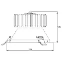 Rutec Projekt recessed spotlight NINQITA COB 50W/1200MA 840 round, rigid, current constant IP40, white