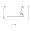 Rutec Projekt recessed luminaire CORU-80K 1 flame, square, cardanic swivelling IP20, white dimmable