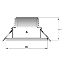 outdoor ceiling luminaire CIRDAN COB rigid, square IP55