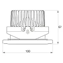 ceiling recessed luminaire CALINA COB round, rigid IP54, transparent, white, lacquered