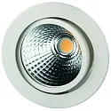 recessed spotlight GLIN COB 500MA round, swivelling, current constant IP40, white matt dimmable