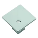end cap EP30/30 square, built-in version, with feed-in option, aluminium