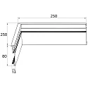 corner connector SOCKET PROFILE PFG400 corner inside, silver