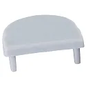 end cap PFH405 / PFH408 (COMBINED WITH COVER PFH891) half round, closed, grey