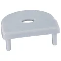 end cap PFH405 / PFH408 (COMBINED WITH COVER PFH891) half round, with feed-in option, with cable hole, grey