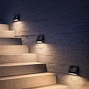 SIGOR battery solar lamp ECOSTEP WALL with sensor IP65, graphite grey
