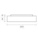SIGOR surface luminaire DISC IP20, black dimmable