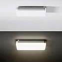 SIGOR LED Ceiling luminaire SQUARE, 40 x 40 x 6.3cm, IP20, 38W 4000K 2800lm, white matt / silver