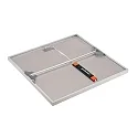 SIGOR LED Surface mounting panel FLED for industry and craft, 230V, 62 x 62 x 2.8cm, UGR<22, 40W 3000K 3200lm 120°, white