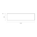 SIGOR LED panel FLED 120X30 surface-mounted version, 36W 4320lm 3000K 95° 95° CRI 80