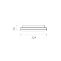 SIGOR ceiling luminaire CIRCEL 22 IP54, silver 
