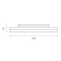 SIGOR ceiling luminaire CIRCEL 40 IP54, silver 