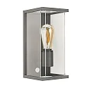 Outdoor luminaire NULATERN Wall luminaire, with sensor, E27, IP54, graphite
