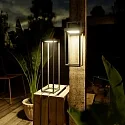 SIGOR battery table lamp NUMOVE IP54, graphite grey dimmable