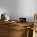 SIGOR battery table lamp NUTALIS 10X10CM cube shape, CCT Switch, with touch dimmer, with charger IP54, night black dimmable