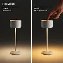 SIGOR battery table lamp VELUNA up / down, CCT Switch, set of 1, with touch dimmer IP44, dune beige dimmable