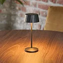 SIGOR battery table lamp FACETTA down, CCT Switch, set of 1, with touch dimmer IP44, night black dimmable