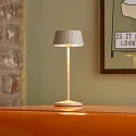 SIGOR battery table lamp FACETTA down, CCT Switch, set of 1, with touch dimmer IP44, dune beige dimmable