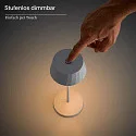 SIGOR battery table lamp FACETTA down, CCT Switch, set of 1, with touch dimmer IP44, sage green dimmable