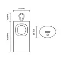 SIGOR battery table lamp LUNARI with USB connection, CCT Switch, with handle, with touch dimmer IP44, mat, dune beige dimmable