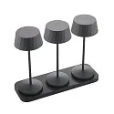SIGOR charging station FACETTA & VELUNA 3-fold, black