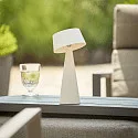 battery table lamp SOLINO IP44, snow white dimmable
