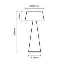 battery table lamp SOLINO IP44, snow white dimmable