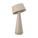 SIGOR solar table lamp SOLINO tiltable, with accumulator, with USB charging function, magnetic mounting IP44, mat, dune beige dimmable