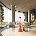 SIGOR battery table lamp NUDROP CCT Switch, with touch dimmer IP54, fire red dimmable