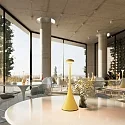 SIGOR battery table lamp NUDROP CCT Switch, with touch dimmer IP54, sunny yellow dimmable