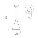 battery table lamp NUDROP CCT Switch, with touch dimmer IP54, gold dimmable