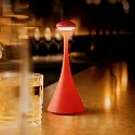 SIGOR battery table lamp NUDROP MINI CCT Switch, with touch dimmer IP54, fire red dimmable