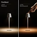 SIGOR battery table lamp NUINDIE POCKET USB-C up / down, with USB connection, CCT Switch, with touch dimmer IP54, night black dimmable